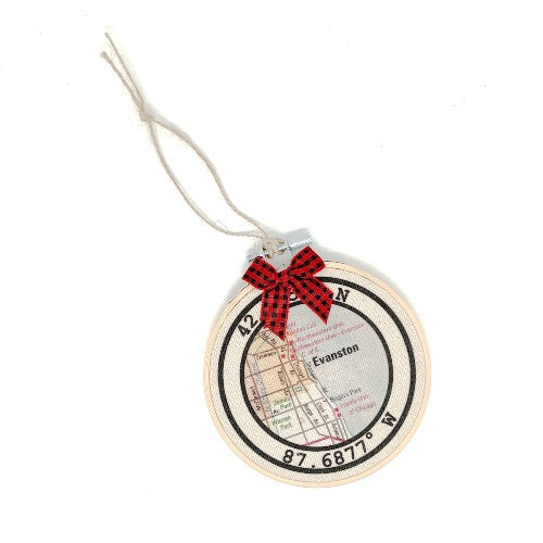 Evanston Map Ornament