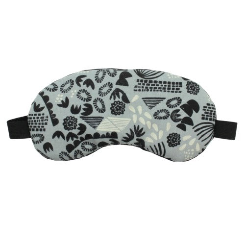 Black + Grey Linocut Sweet Dreams Eye Mask