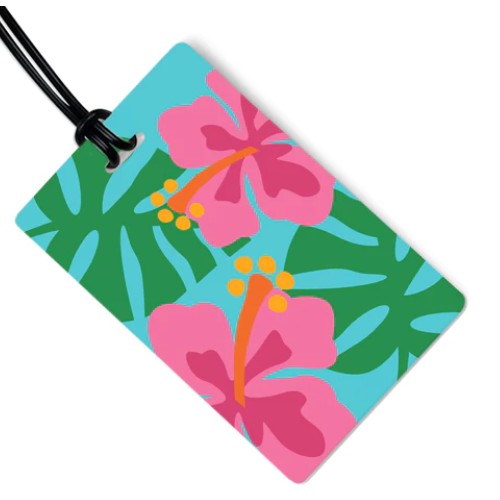 Hibiscus Luggage Tag
