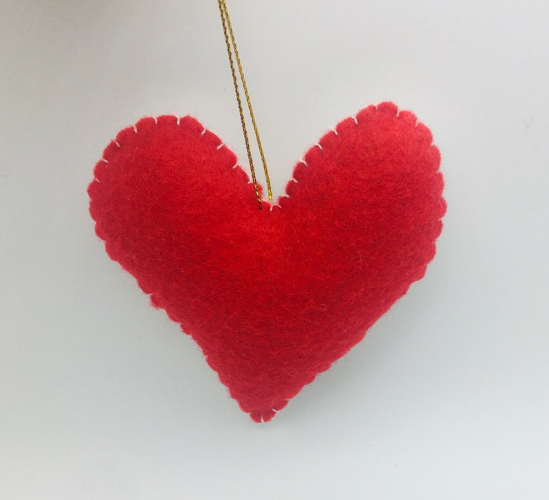 Evanston Heart Embroidered Felt Ornament