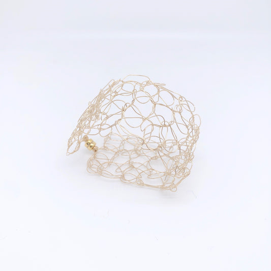Gold Supernova Crocheted Wire Bracelet