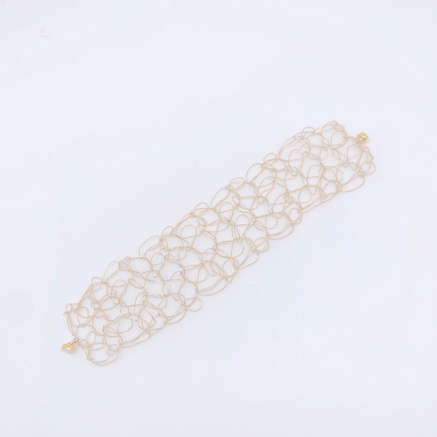 Gold Supernova Crocheted Wire Bracelet
