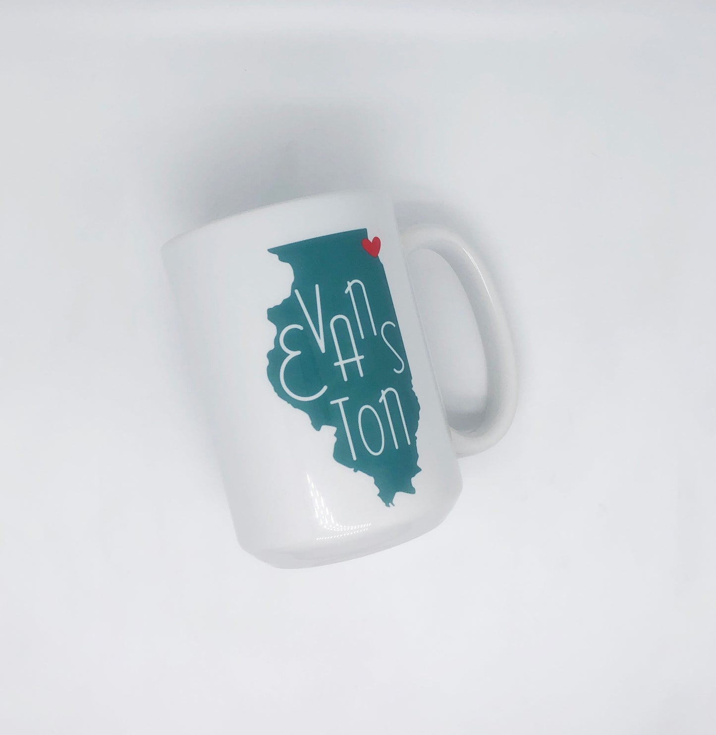 15 oz. Evanston, IL LOVE Mug - Turquoise