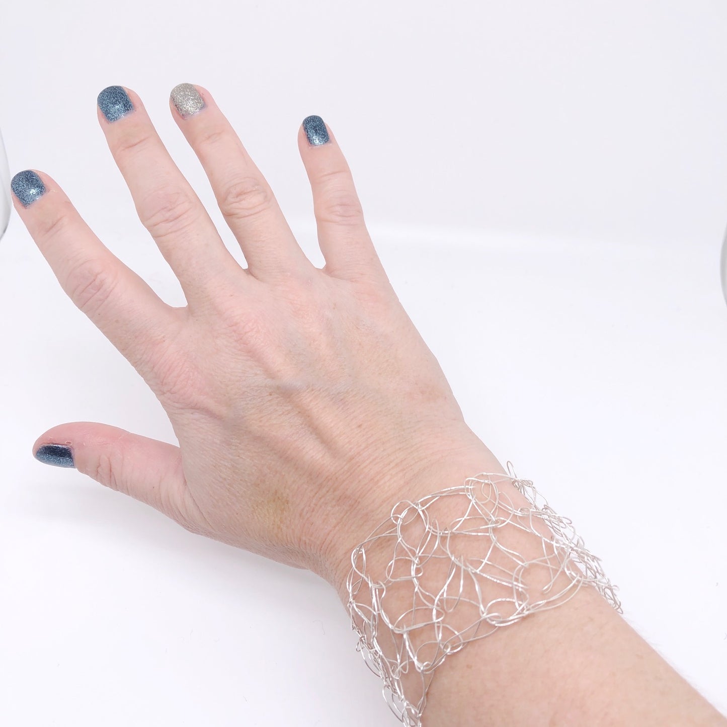 Gold Supernova Crocheted Wire Bracelet