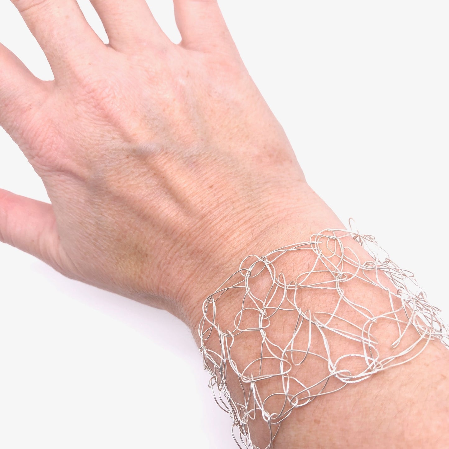 Gold Supernova Crocheted Wire Bracelet