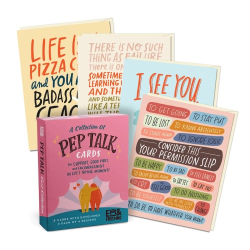 Pep Talk Boxed Cards, 8 Assorted Encouragement Cards