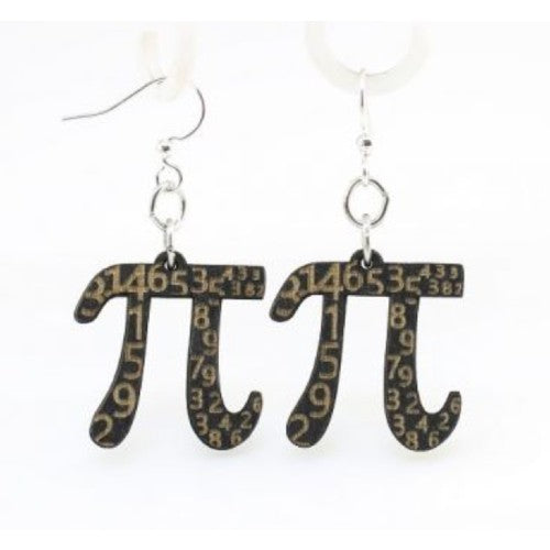 Pi Wood Earrings