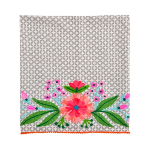 Floral Embroidery Towel