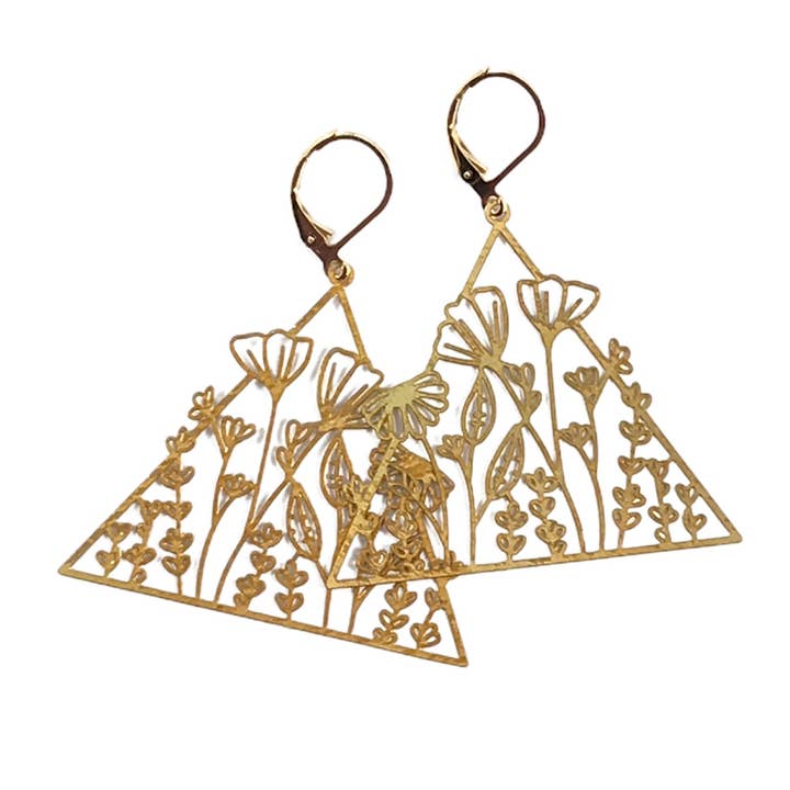 Brass Garden Earrings
