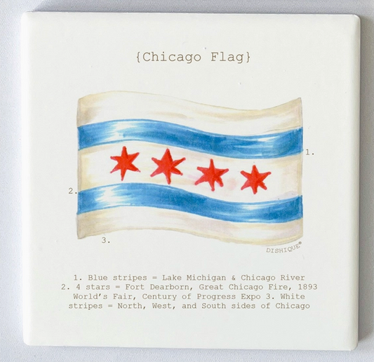 Chicago Flag Coaster
