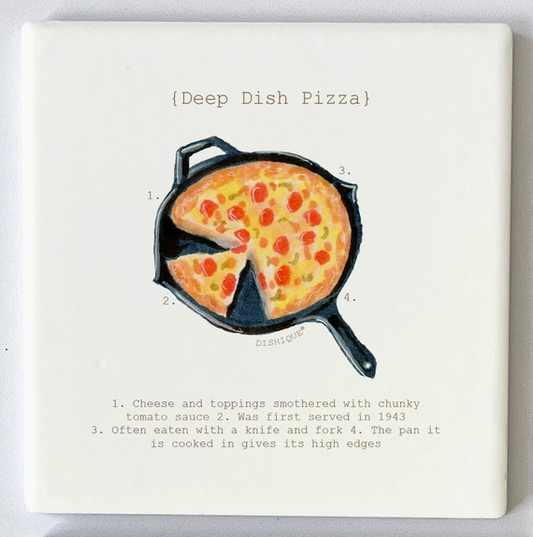 Chicago Deep Dish Pizza Coaster