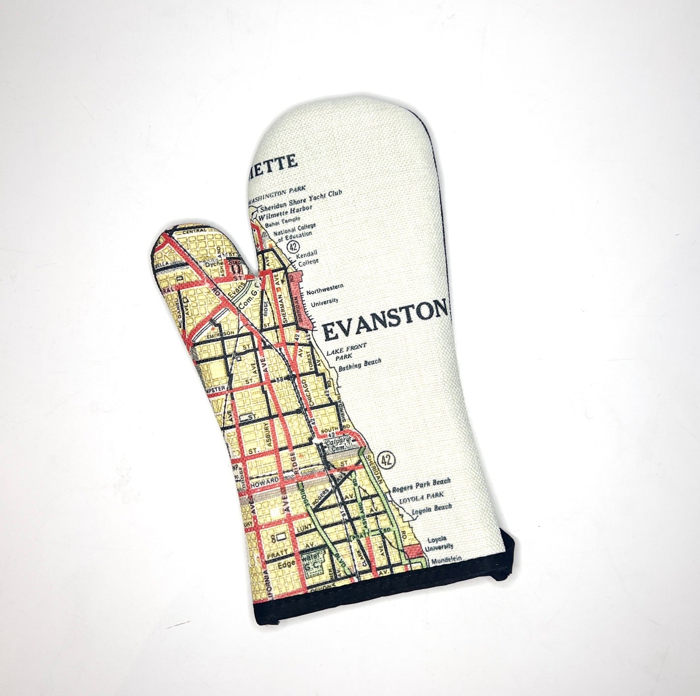 Evanston Map Oven Mitt