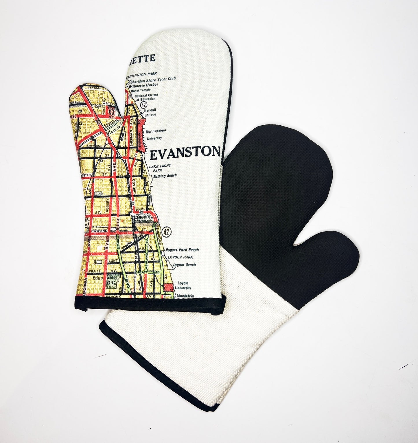 Evanston Map Oven Mitt