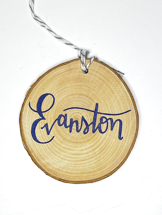 Evanston Script Ornament