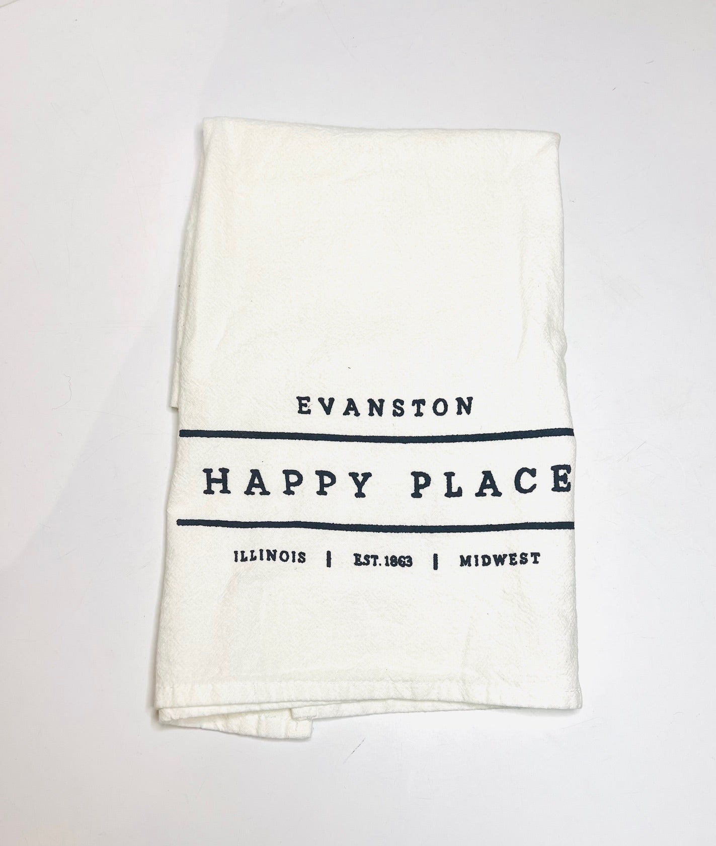 Evanston Happy Place Tea Towel