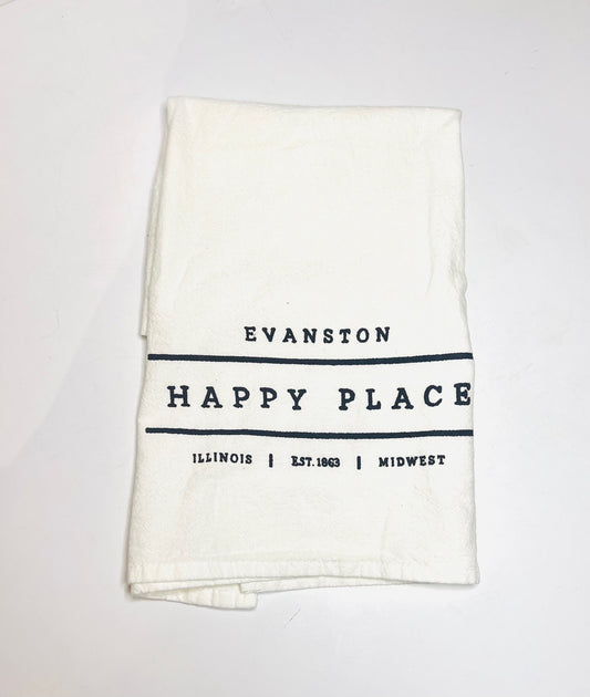 Evanston Happy Place Tea Towel