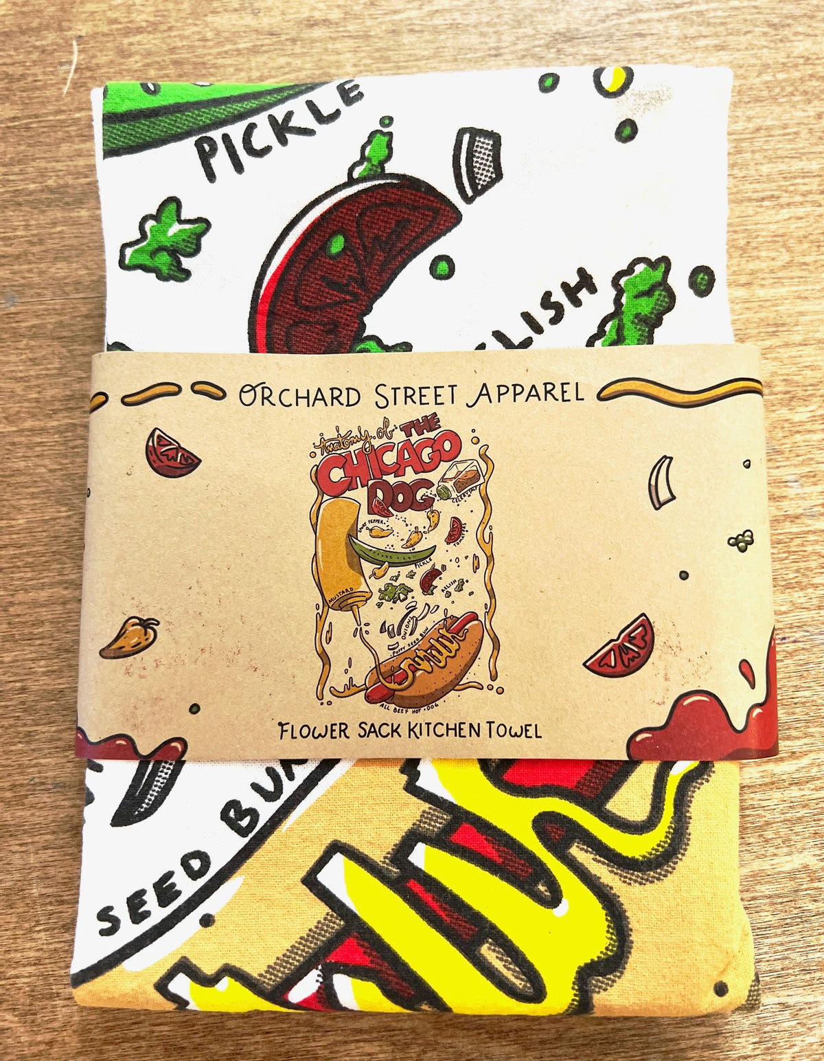 The Chicago Dog Tea Towel