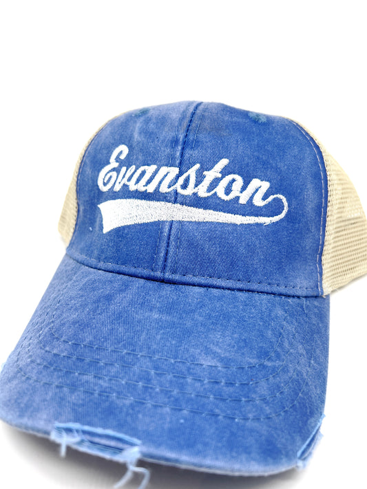 Evanston Retro Script Baseball Hat