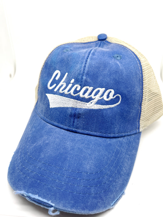 Chicago Retro Script Baseball Hat