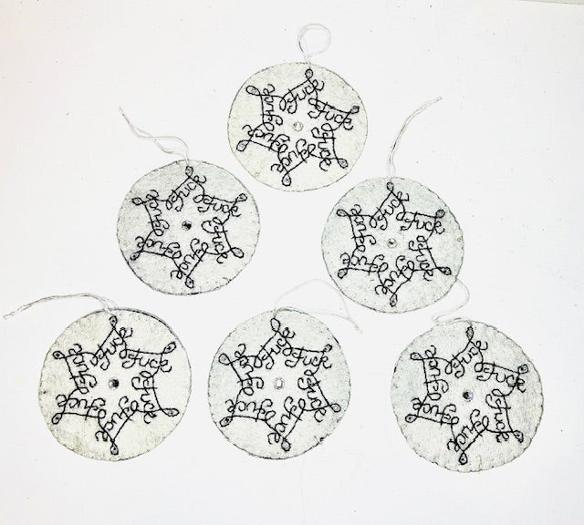 F*ck Snowflake Holiday Ornament