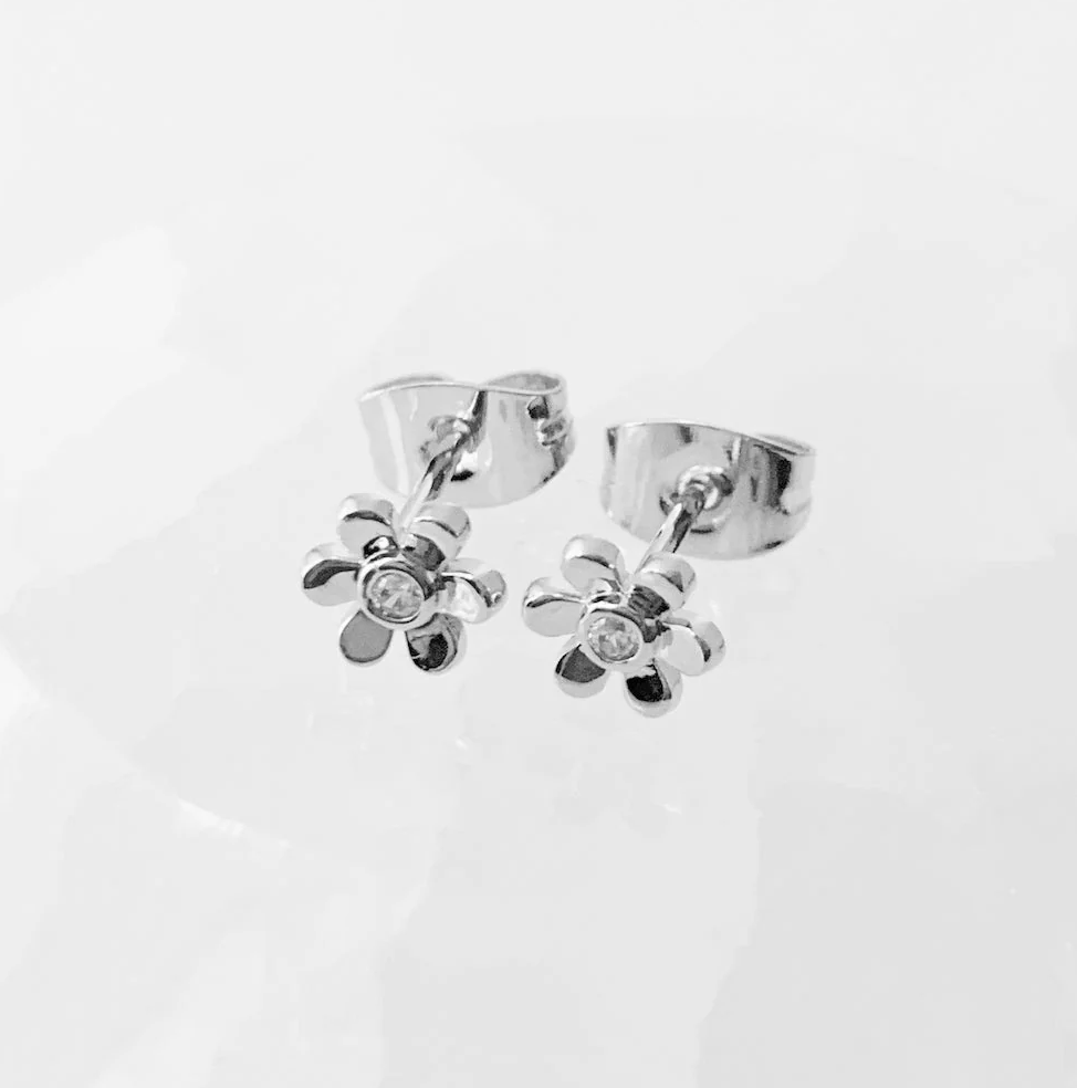 SIlver Blossom Stud Earrings