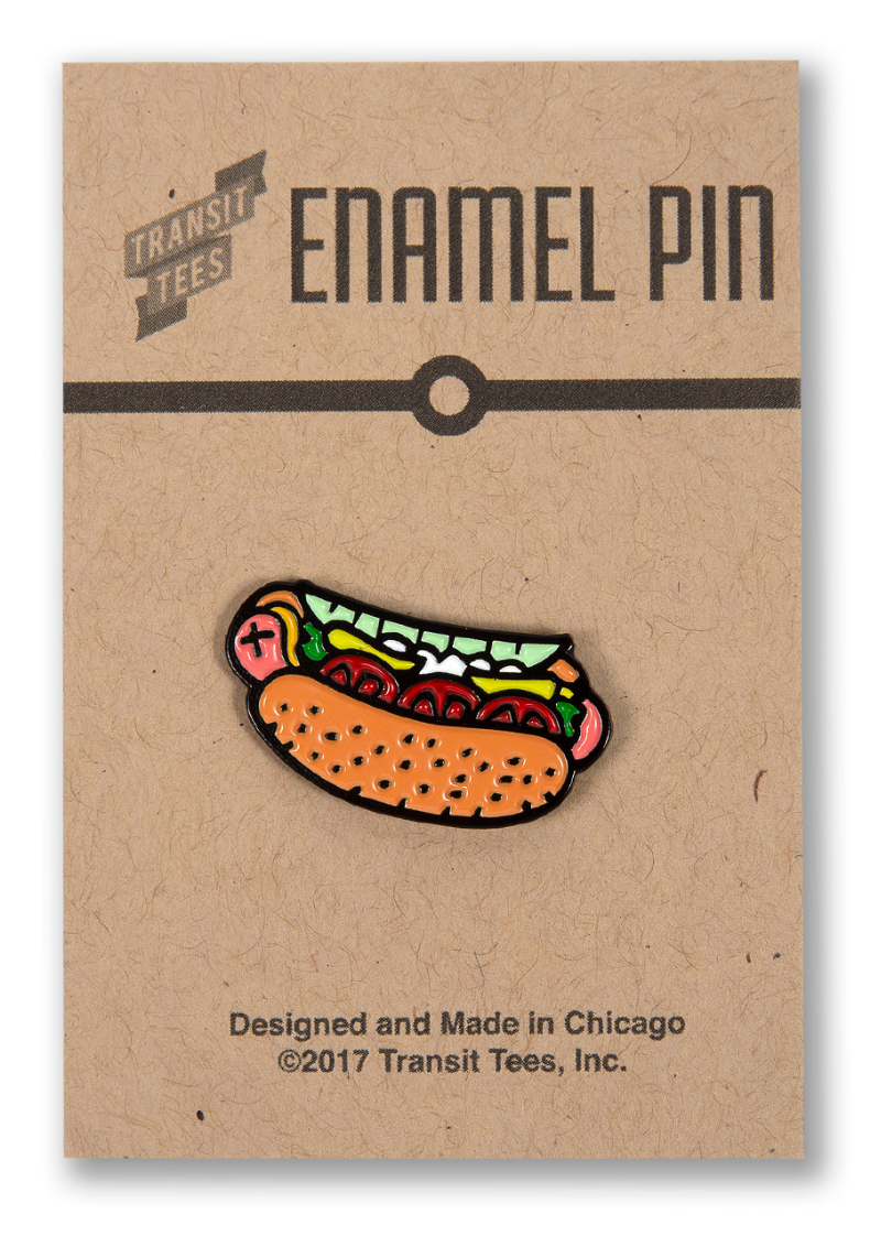 Chicago Hot Dog Enamel Pin