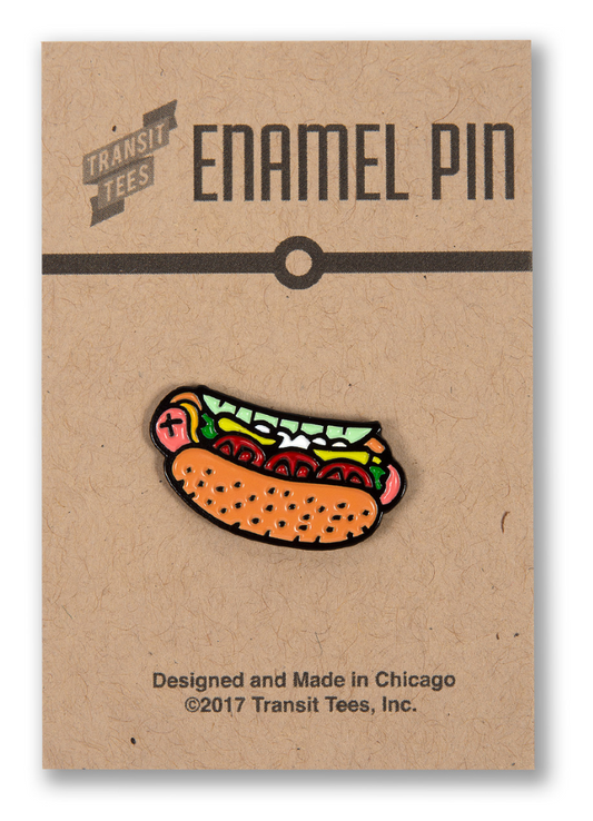 Chicago Hot Dog Enamel Pin