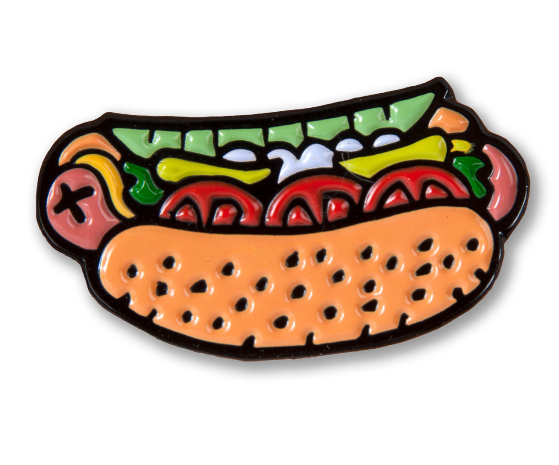 Chicago Hot Dog Enamel Pin