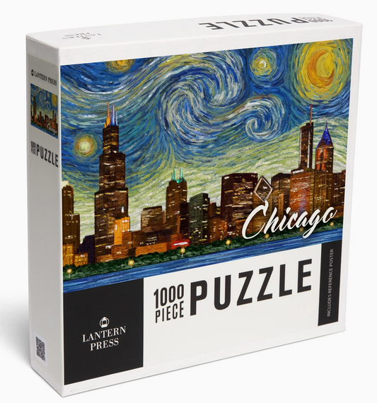 Chicago Starry Night 1,000 Piece Puzzle