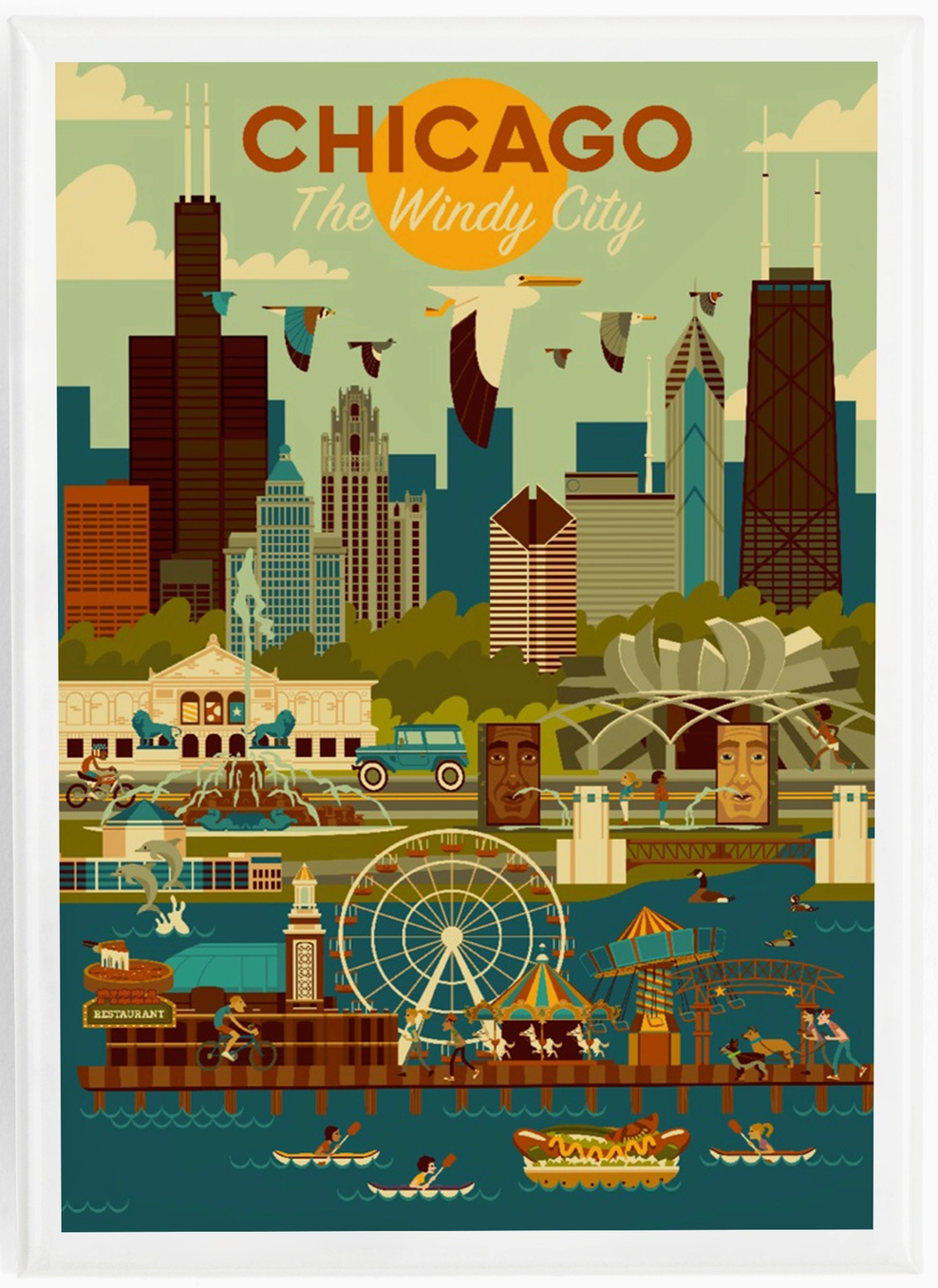 Chicago Windy City Magnet