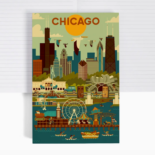 Geometric Chicago Lined Journal