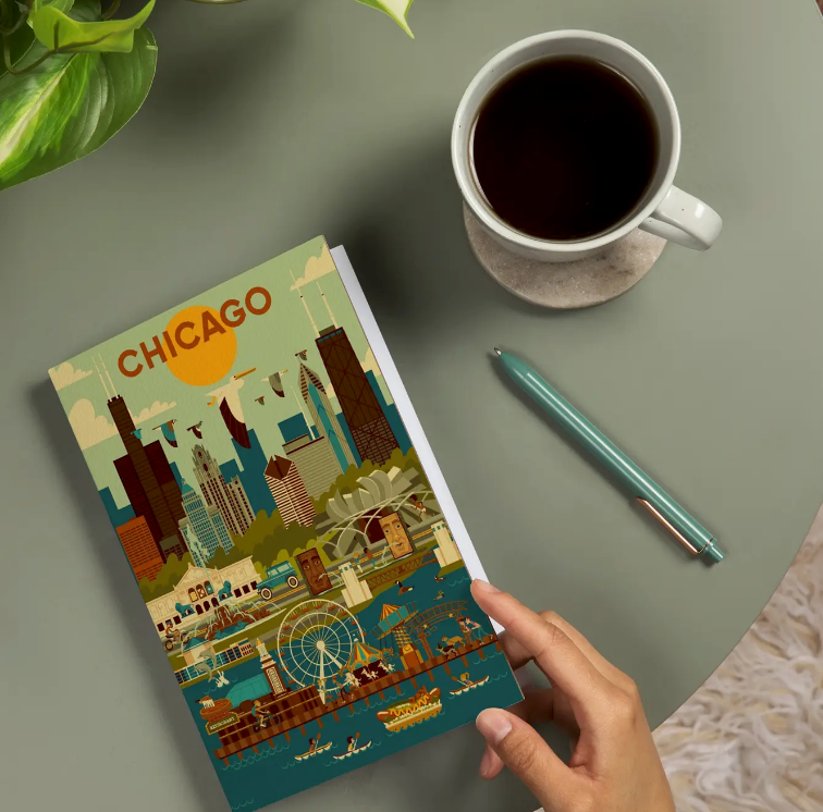 Geometric Chicago Lined Journal