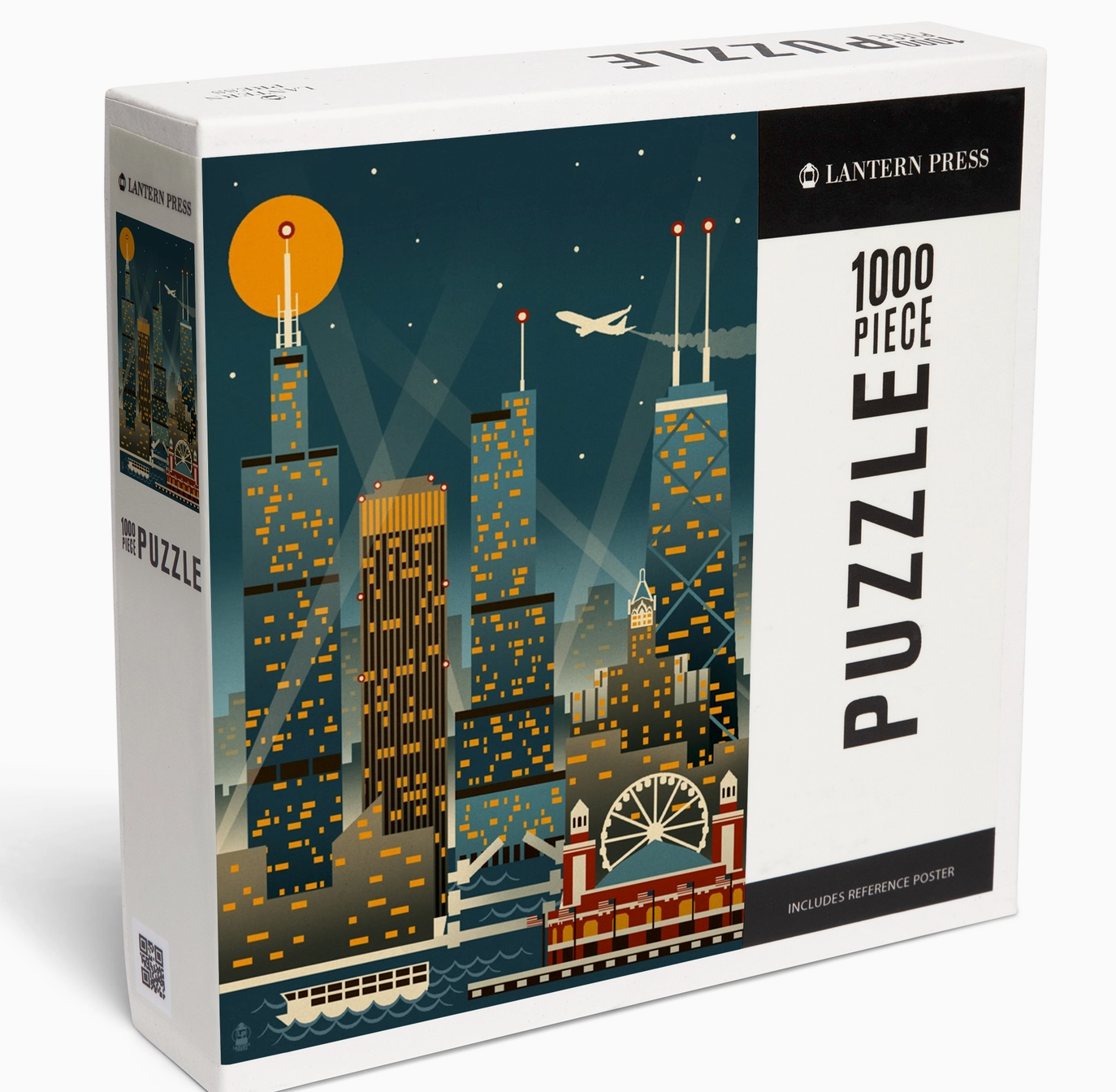 Chicago Retro Skyline Puzzle: 1000 Piece