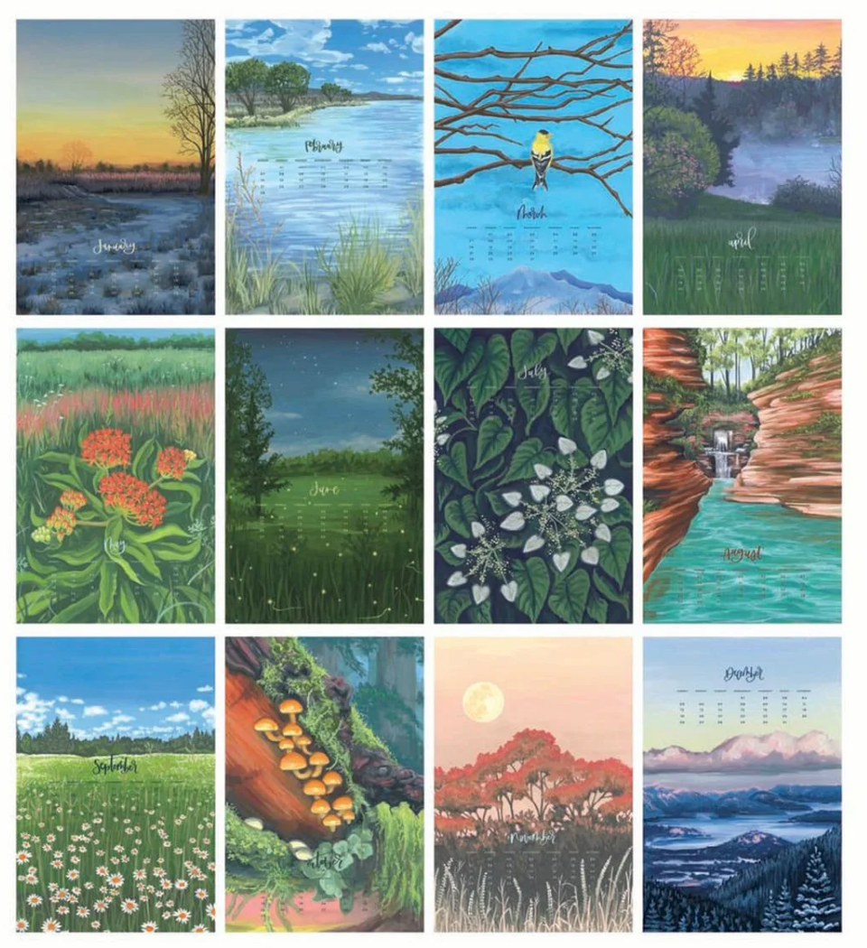PRE-ORDER: 2027 XL Wall Calendar Refill: Natural World *Limited Quantity*