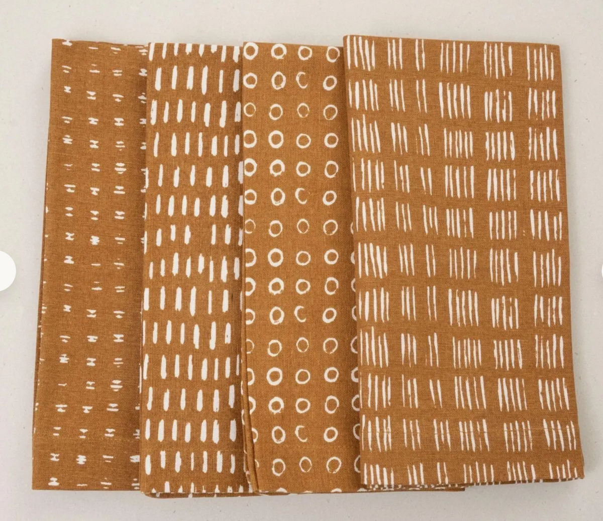 Set/4 Cotton Napkins: Cinnamon