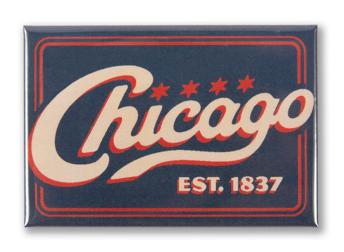 Chicago Vintage Script Magnet