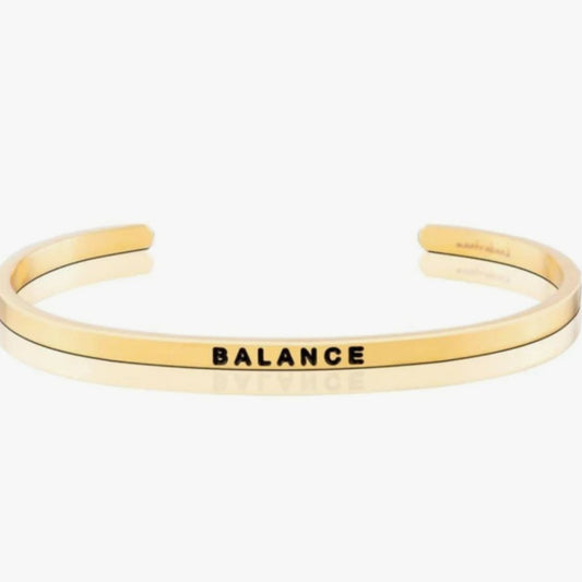Mantraband Cuff Bracelet - Gold - Balance