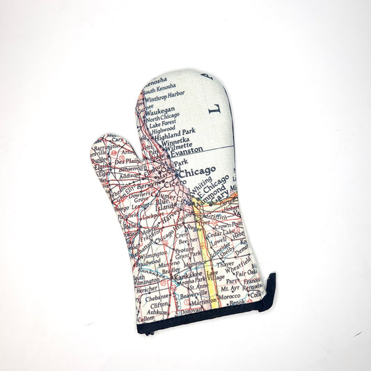 Chicago Map Oven Mitt