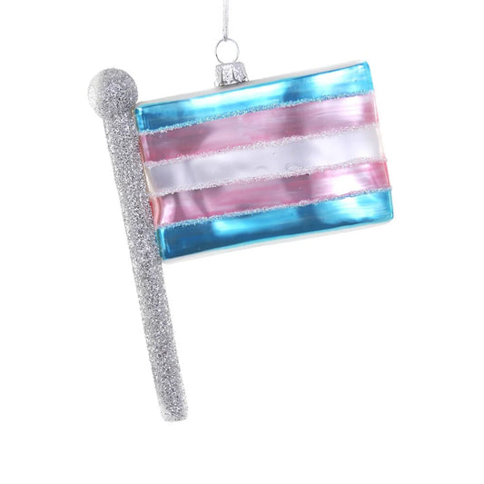 Transgender Pride Glitter Flag Ornament