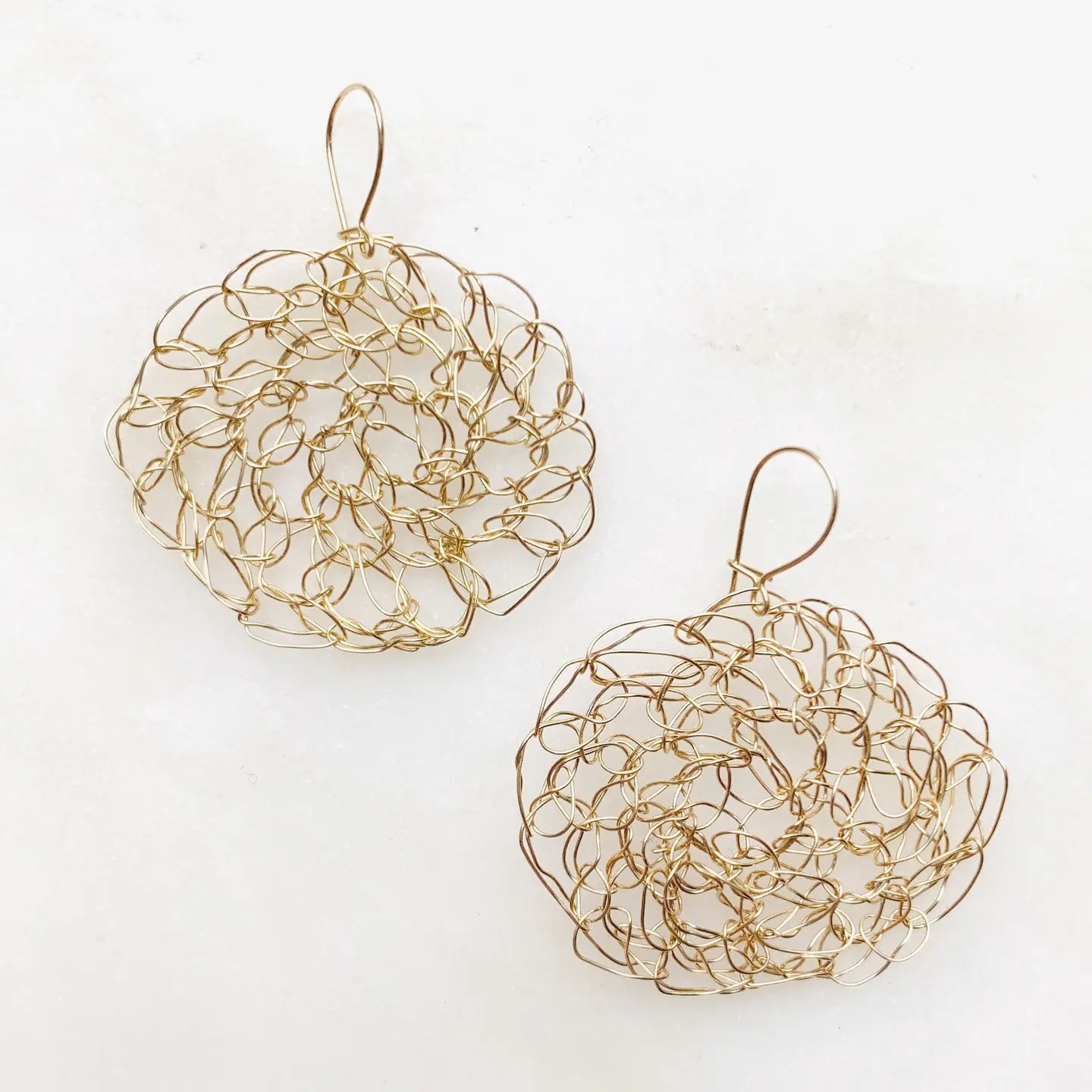 Gold Large Supernova Earrings