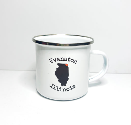 Evanston, Illinois Love Metal Mug