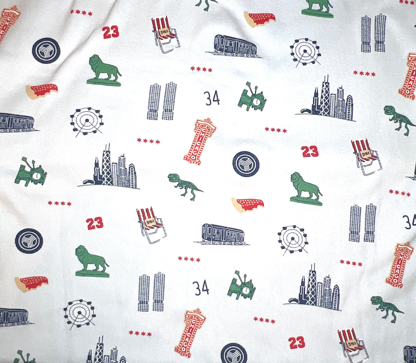 Chicago Icons Zip Up Baby Pajamas