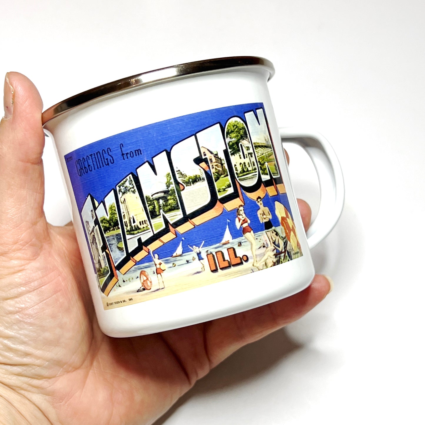 Greetings from Evanston Metal Mug