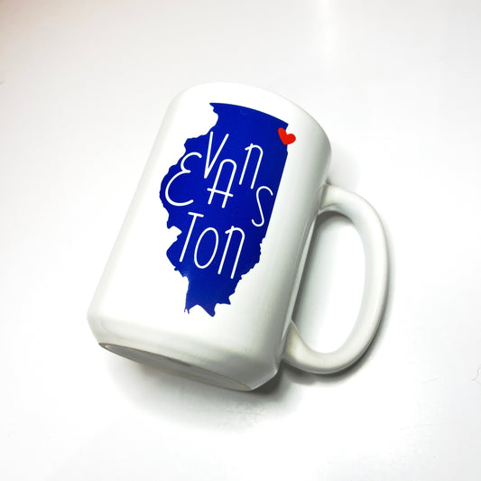 15 oz. Evanston, IL LOVE Mug - Blue