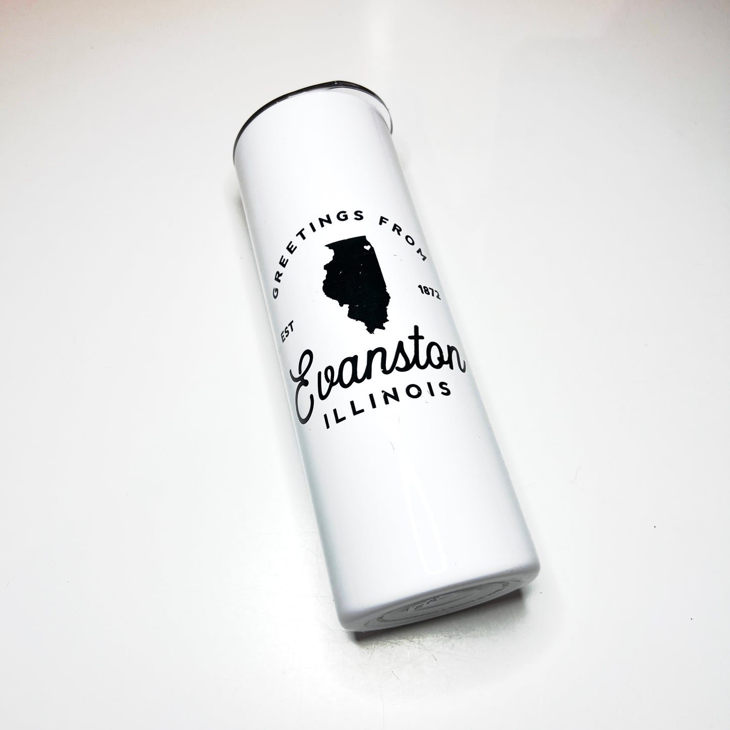 20 oz. TRAVEL Mug "Greetings From Evanston"