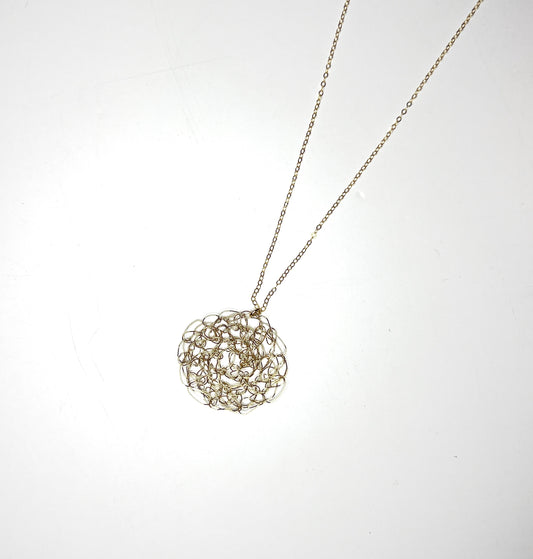 Gold Large Supernova Necklace