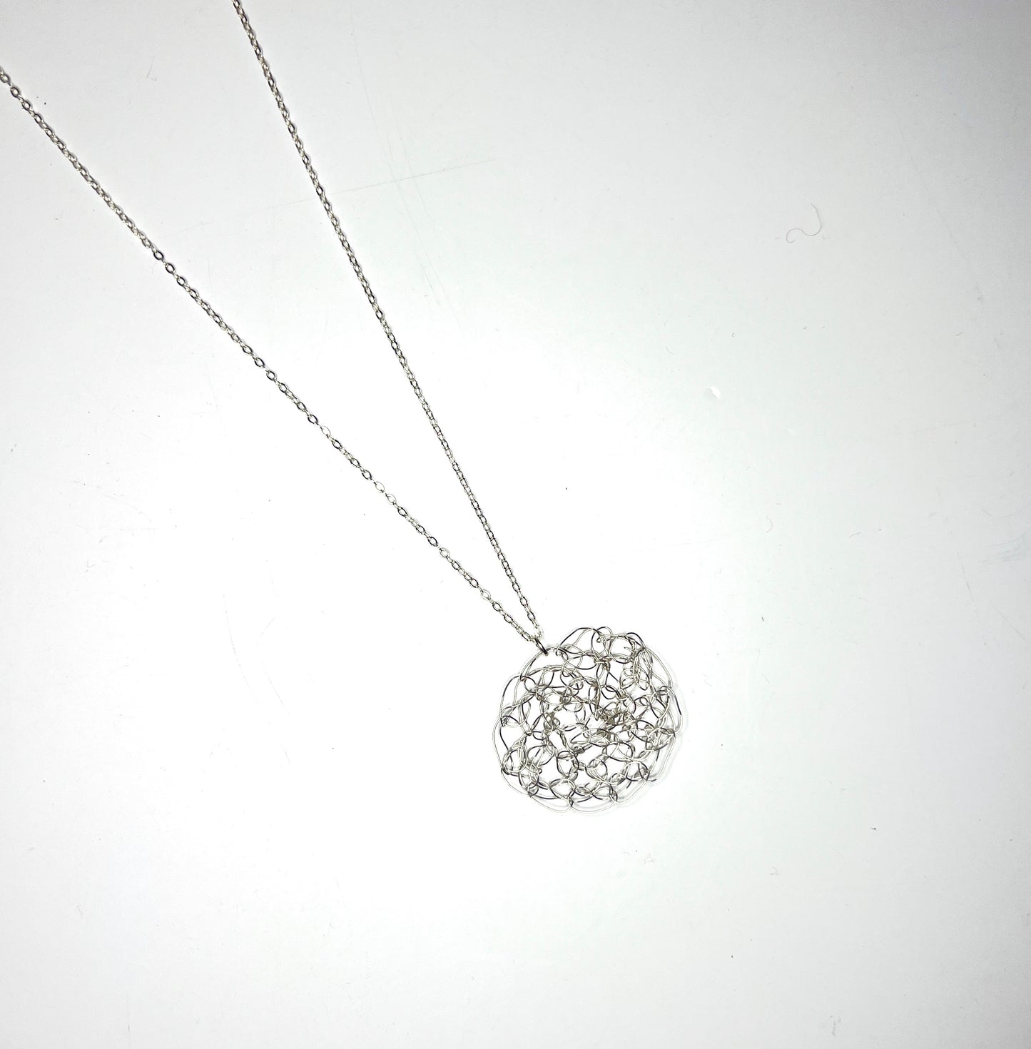 Silver Large Supernova Necklace