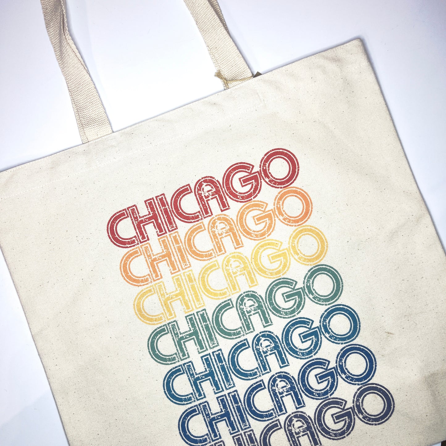 Retro Repeat Chicago Tote Bag