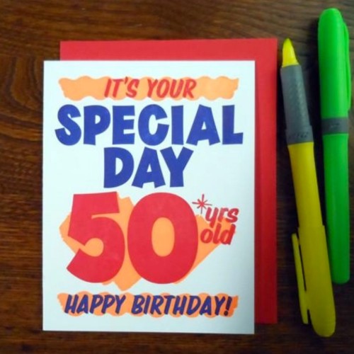 50th Birthday Greeting Card