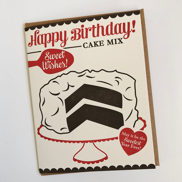 Cake Mix Birthday Greeting Card